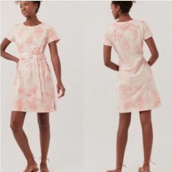 Pact Organic Stretch Tye Dye Groovy Shirt Dress Tie Waist Size Medium - Picture 1 of 7